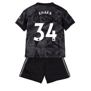 Arsenal Granit Xhaka #34 Bortedraktsett Barn 2022-23 Kortermet (+ Korte bukser)